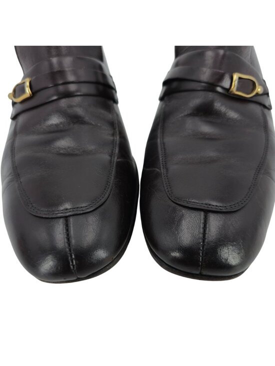 Vintage Melloflex Dacks Mens 9.5 Brown Leather Canada Dress Shoes Bit Loafers main image 8